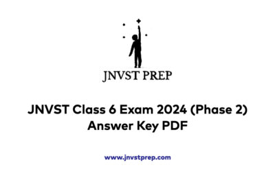 JNVST Class 6 Exam 2024 (Phase 2) Answer Key PDF